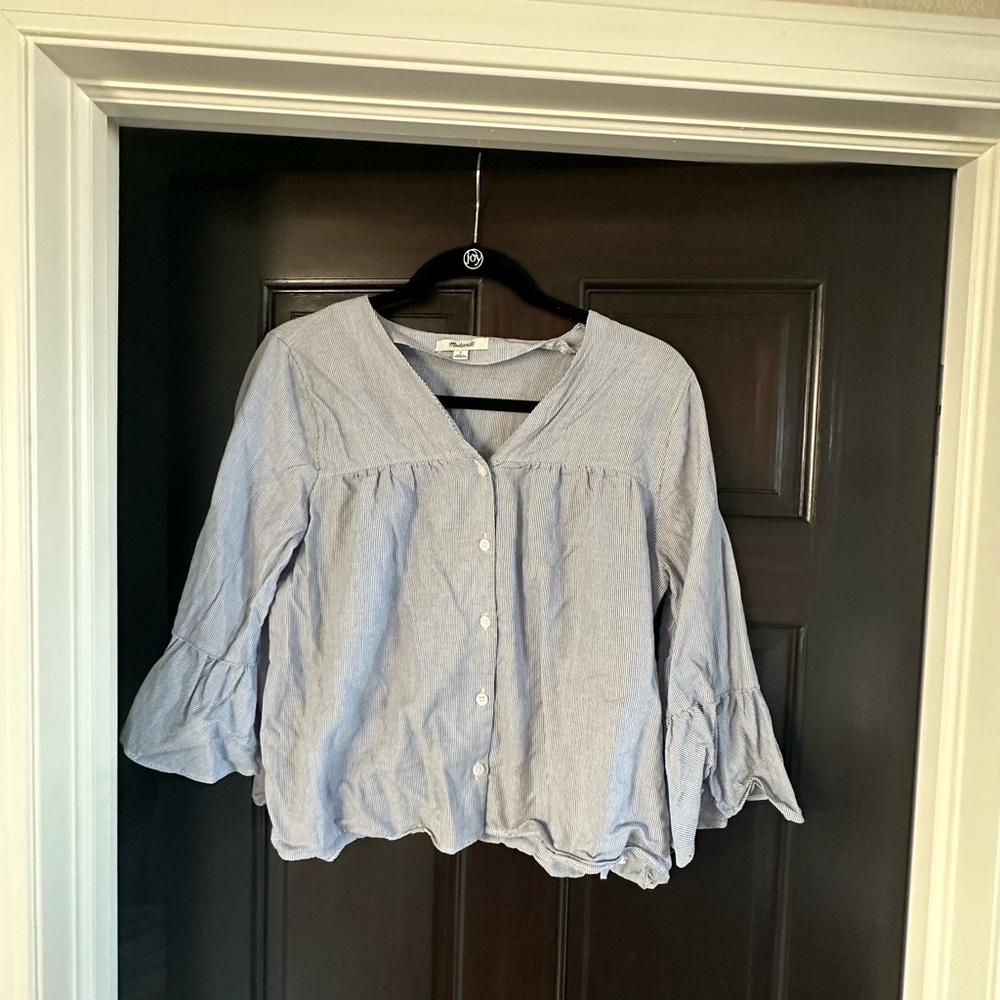 Madewell blue stripe top